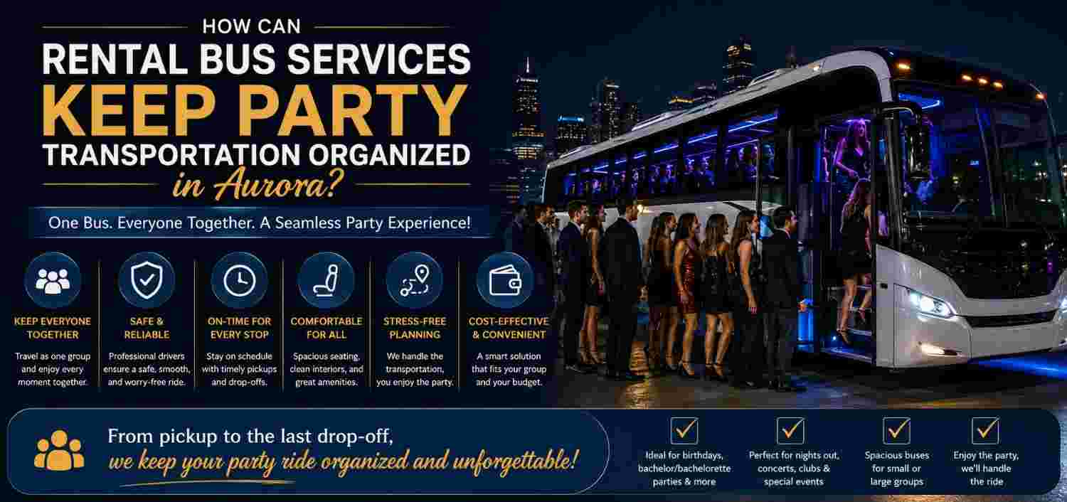 rental bus services for party aurora
